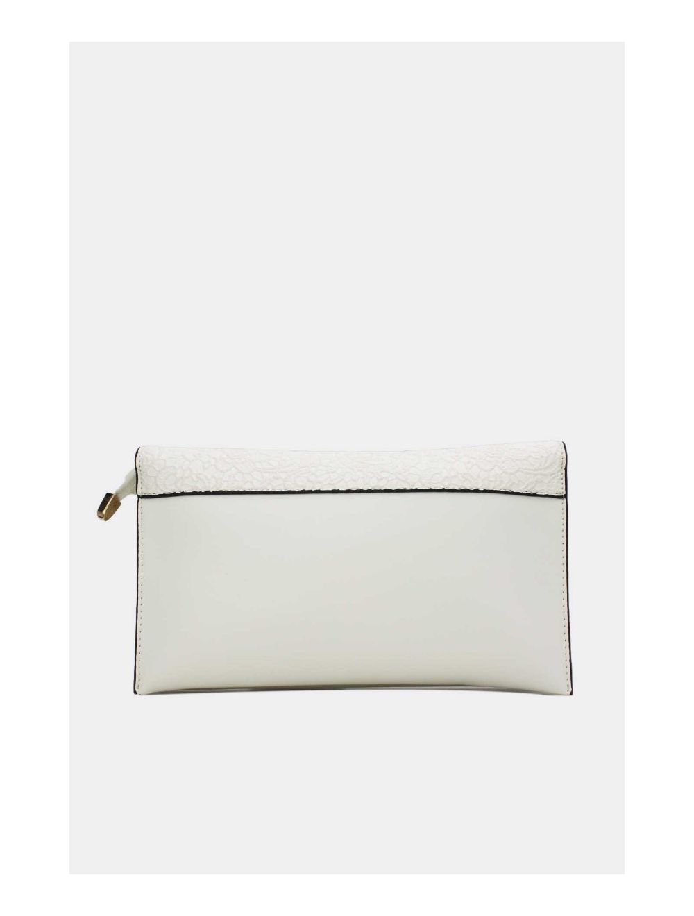 Tom&eva Pochette Bandoulière à Rabat Effet Broderie 24P-6044-Blanc