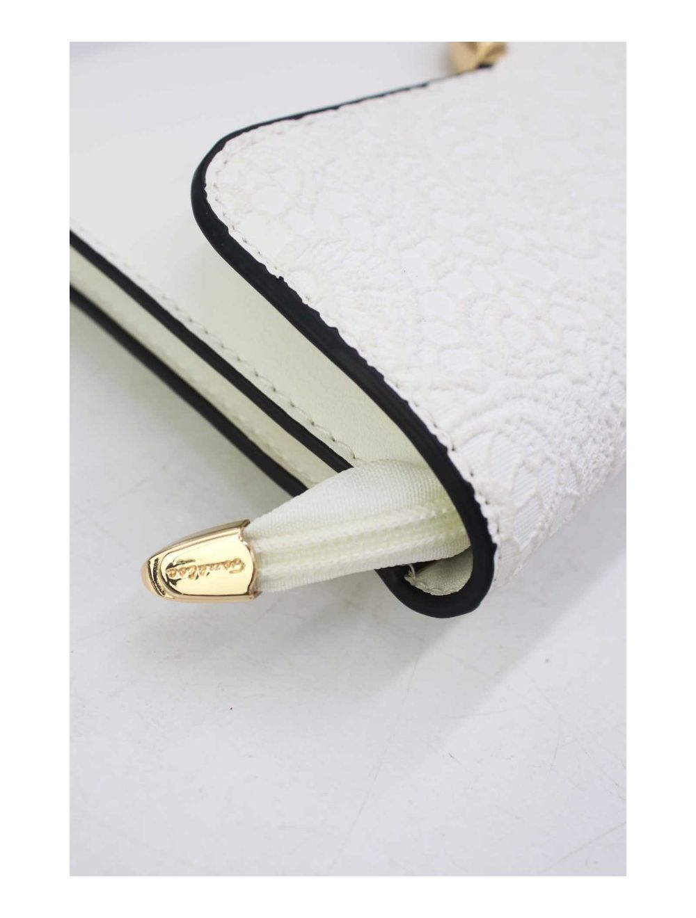 Tom&eva Pochette Bandoulière à Rabat Effet Broderie 24P-6044-Blanc