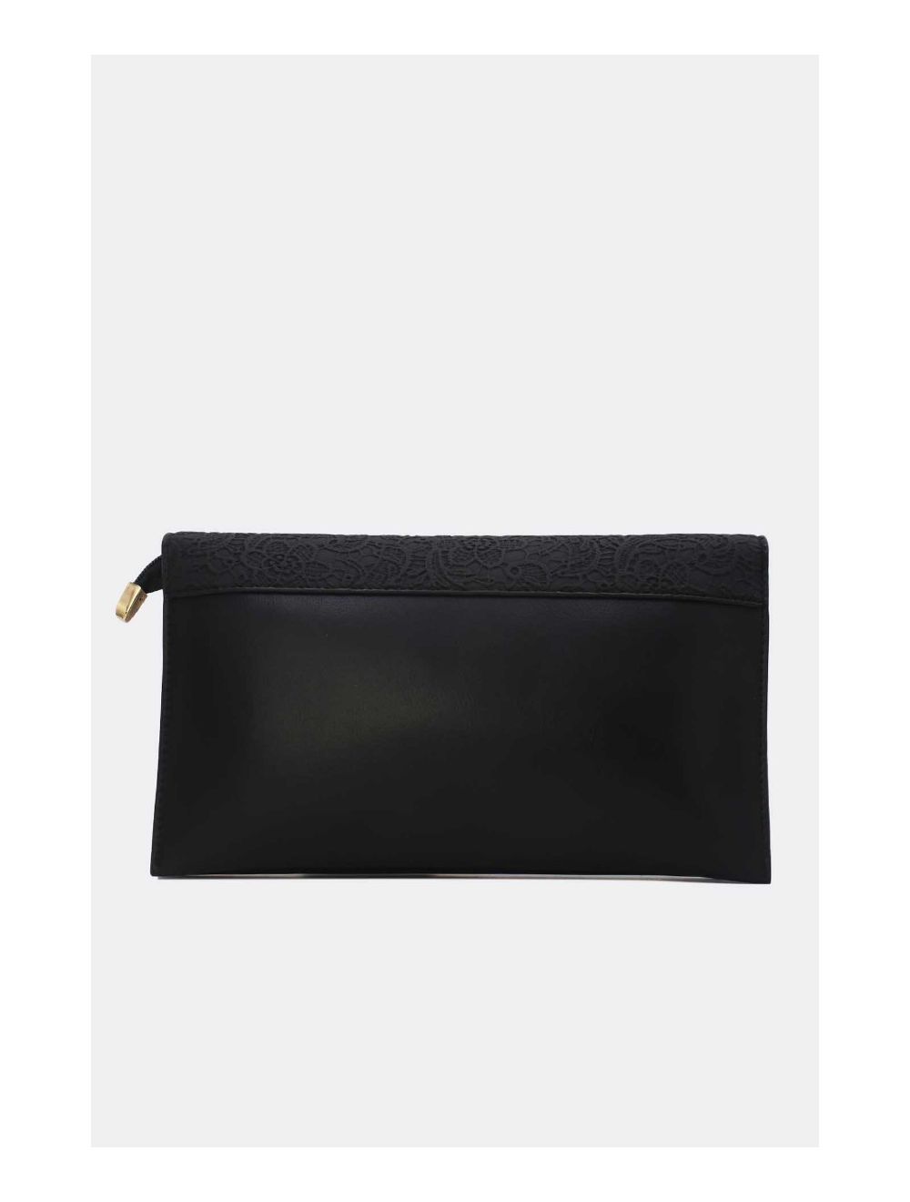 Tom&eva Pochette Bandoulière à Rabat Effet Broderie 24P-6044-Noir