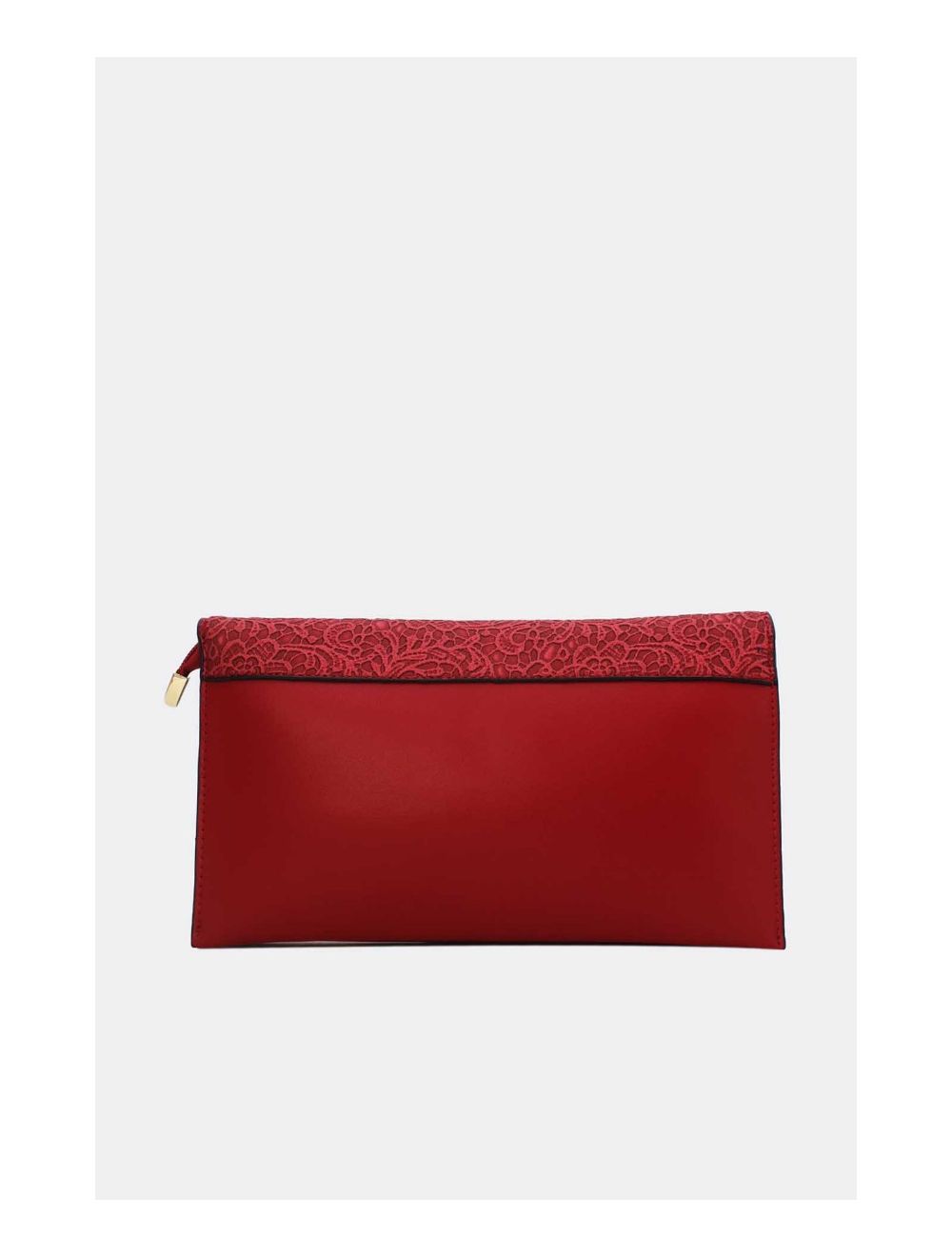 Tom&eva Pochette Bandoulière à Rabat Effet Broderie 24P-6043-Rouge