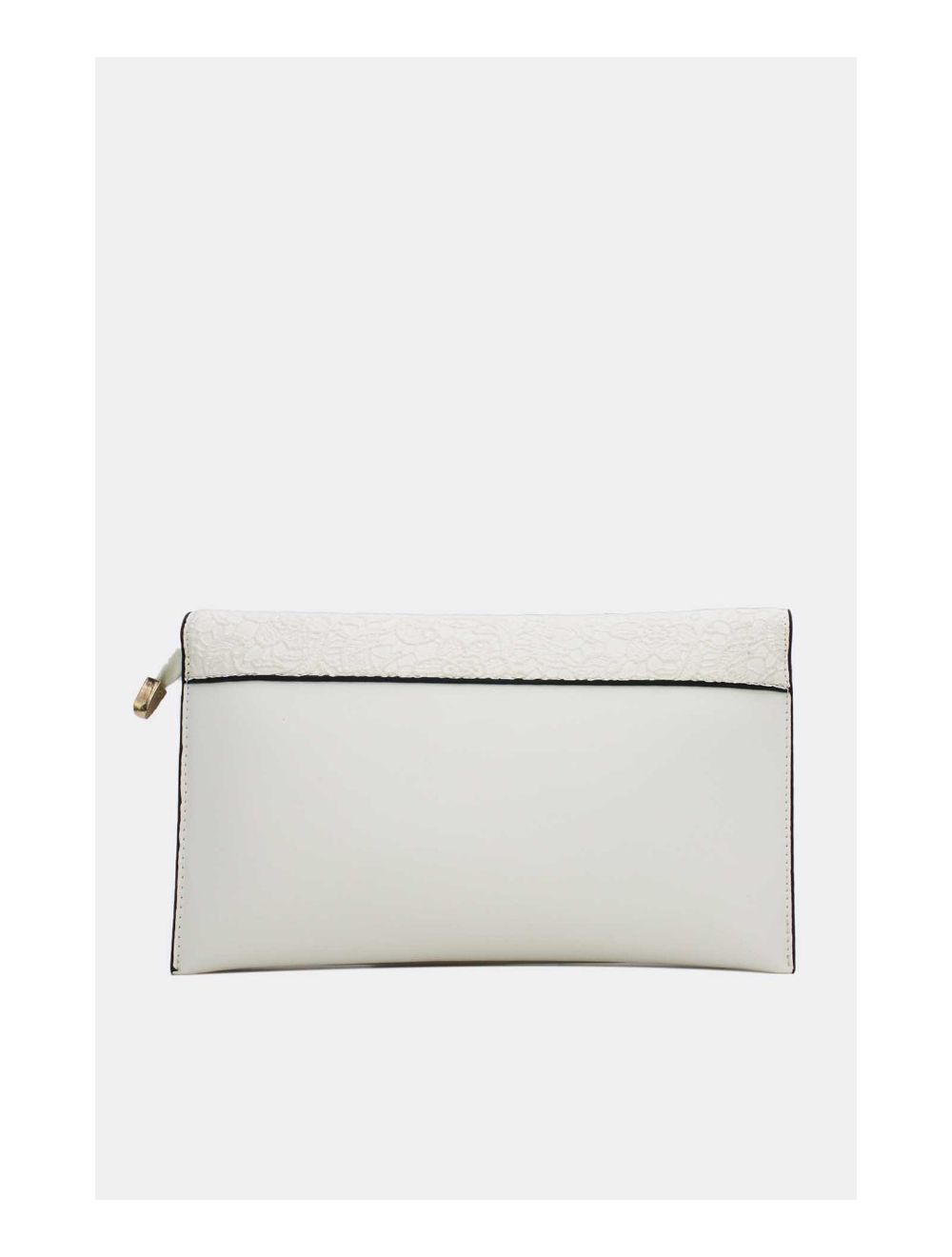 Tom&eva Pochette Bandoulière à Rabat Effet Broderie 24P-6043-Blanc