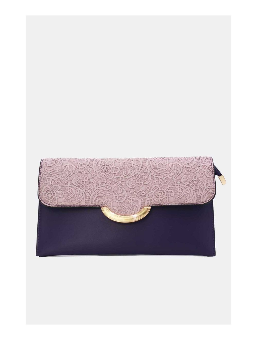 tom&eva Pochette Bandoulière à Rabat Effet Broderie 24P-6044-Violet