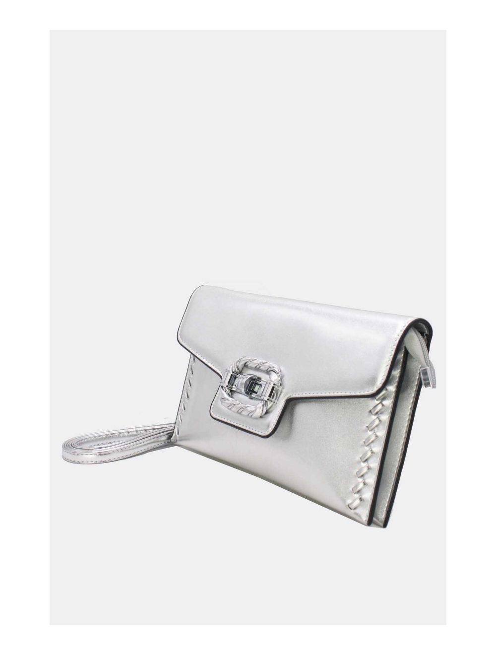 Tom&eva Pochette Bandoulière à Rabat Enveloppant 24P-5907-Argenté