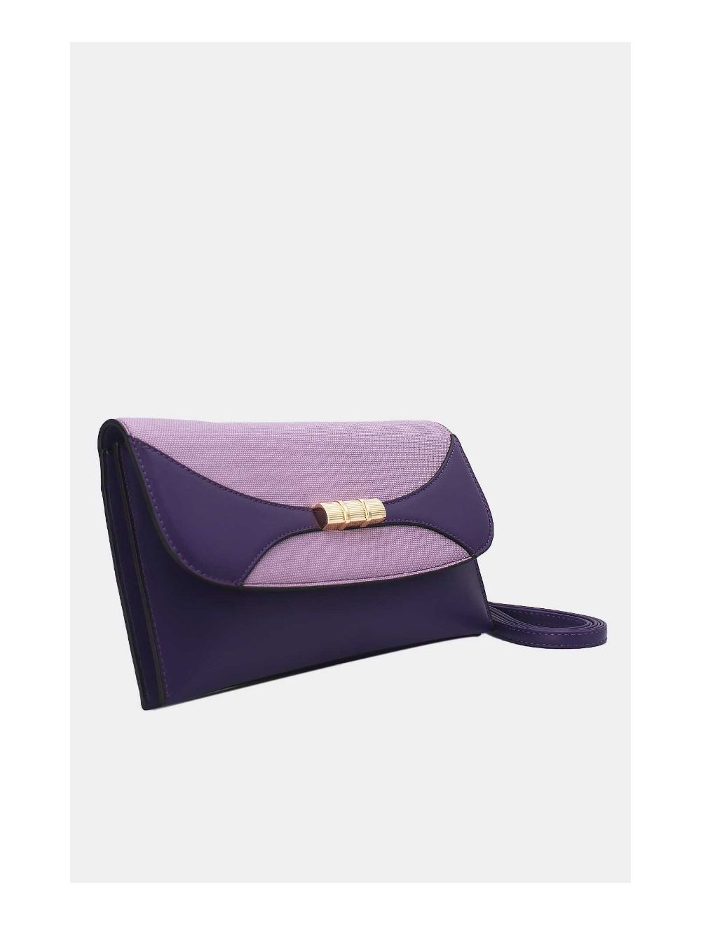 Tom&eva Pochette Bandoulière à Rabat Patchwork Effet Tissu 24P-6045-Violet