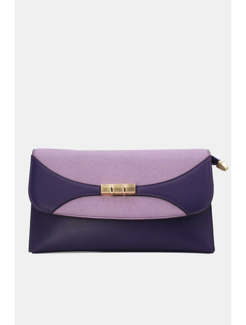 Tom&eva Pochette Bandoulière à Rabat Patchwork Effet Tissu 24P-6045-Violet