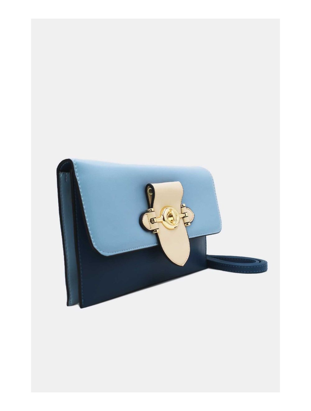 Tom&eva Pochette Bandoulière Bicolores 24P-5973-Blue/L.Blue