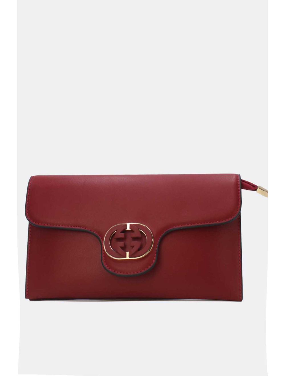 Tom&eva Pochette Bandoulière Effet Cuir à Rabat-22P-5519-Bordeaux