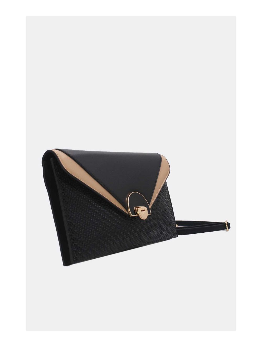 Tom&eva Pochette Bandoulière Effet Tressé 24P-6099-Noir