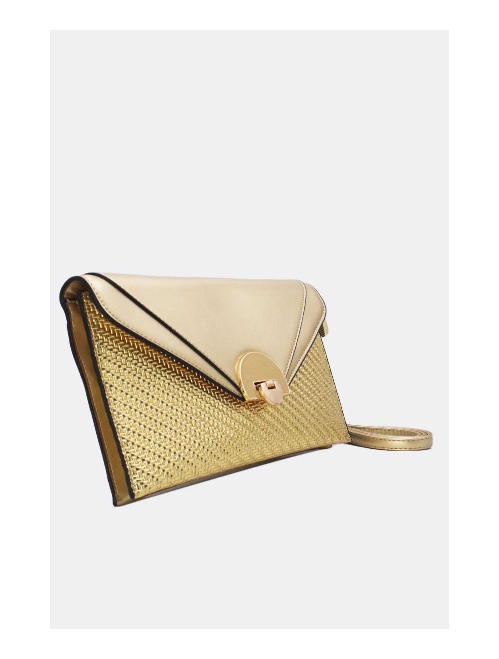tom&eva Pochette Bandoulière Effet Tressé 24P-6099-Or