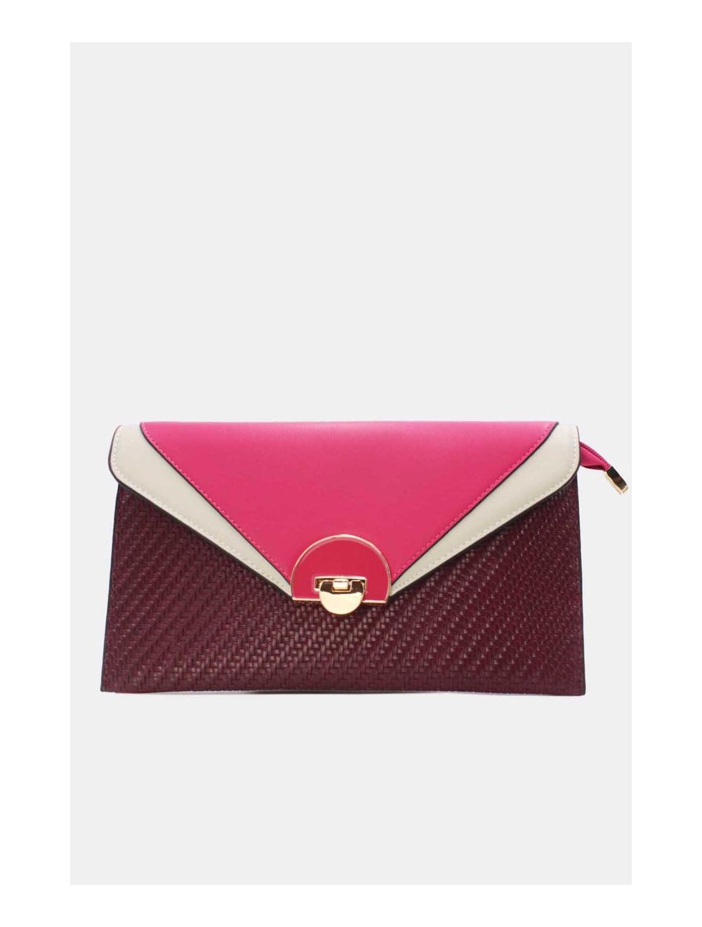 tom&eva Pochette Bandoulière Effet Tressé 24P-6099-Purple/Rose