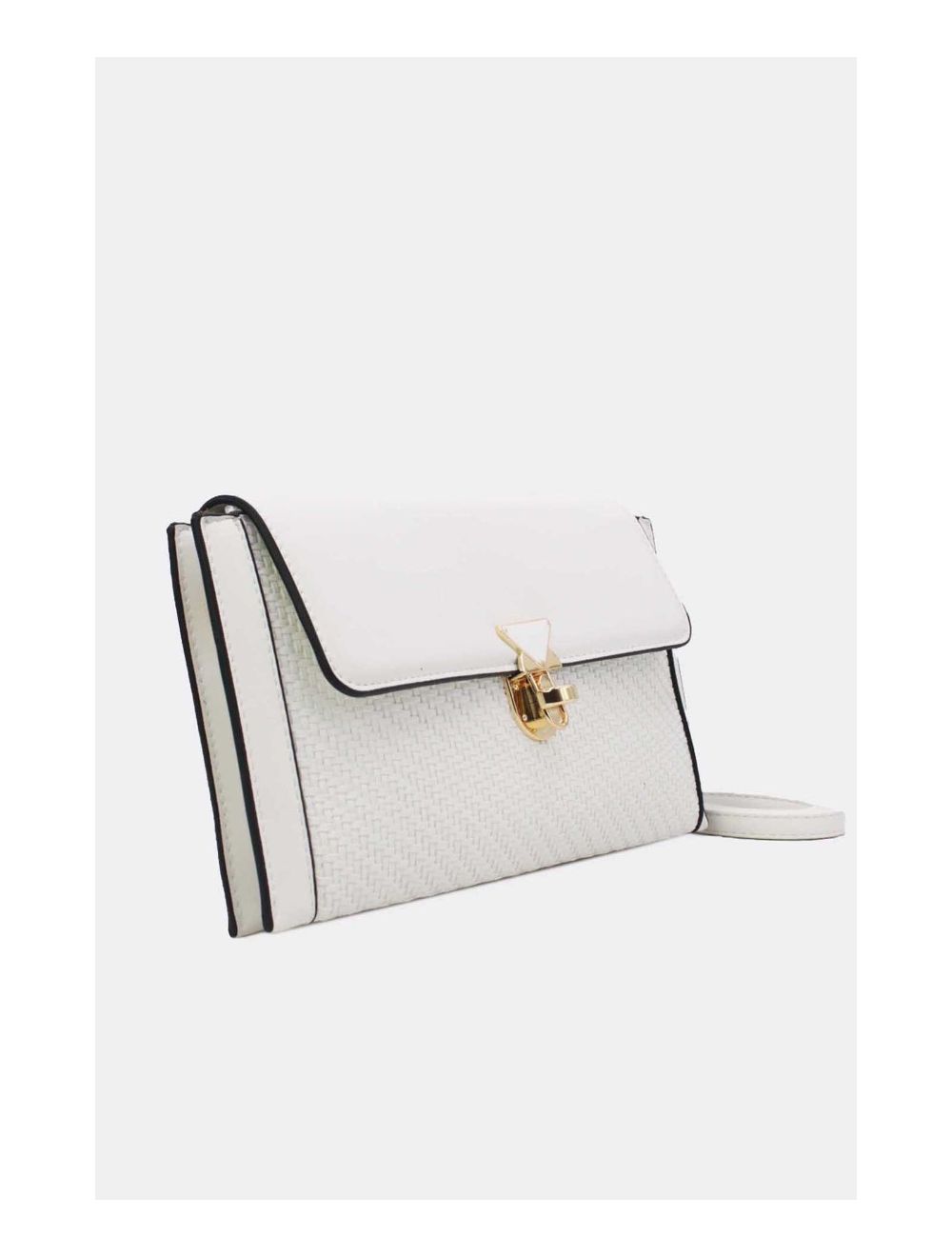 Tom&eva Pochette Bandoulière Effet Tressé 24P-6121-Blanc