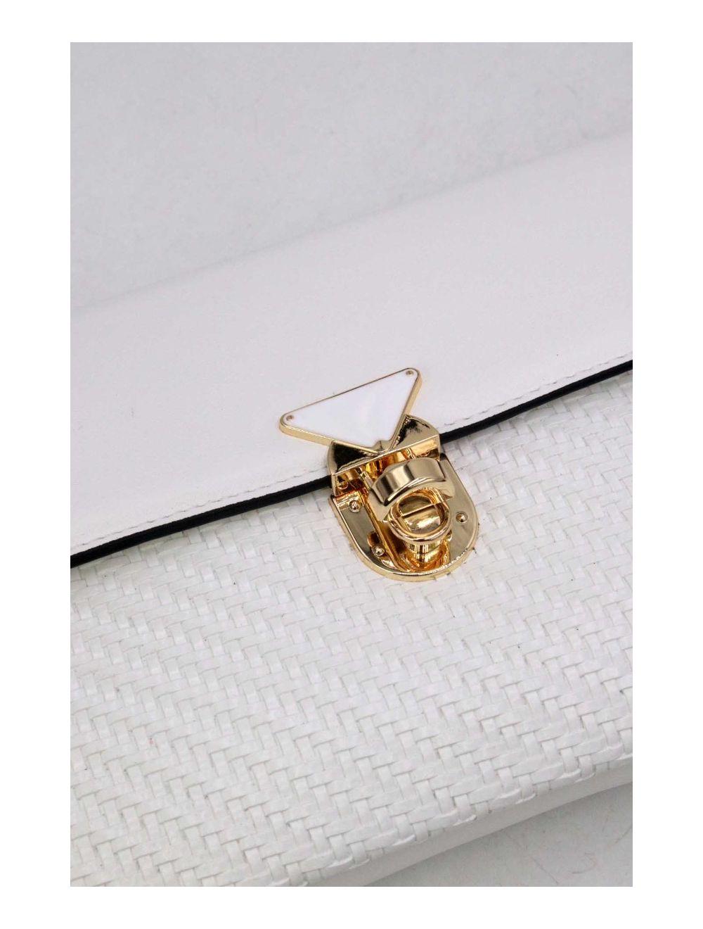 Tom&eva Pochette Bandoulière Effet Tressé 24P-6121-Blanc