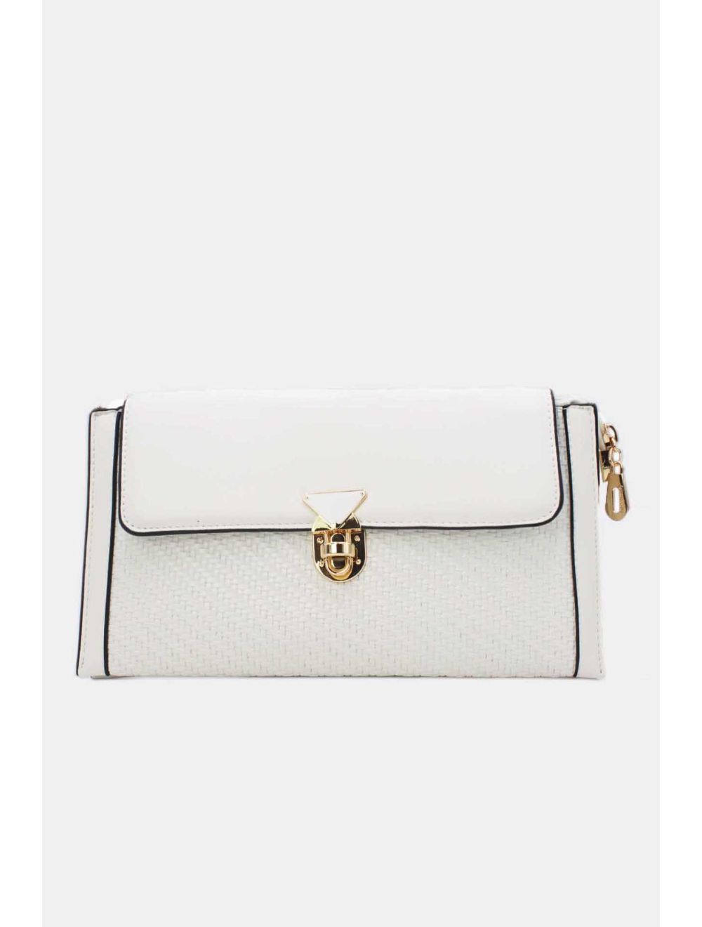 tom&eva Pochette Bandoulière Effet Tressé 24P-6121-Blanc