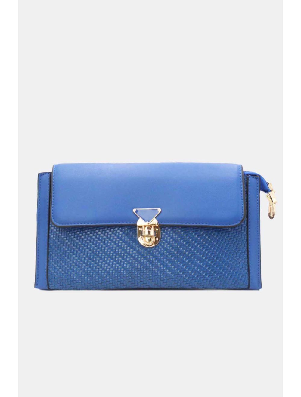 Tom&eva Pochette Bandoulière Effet Tressé 24P-6121-Bleu