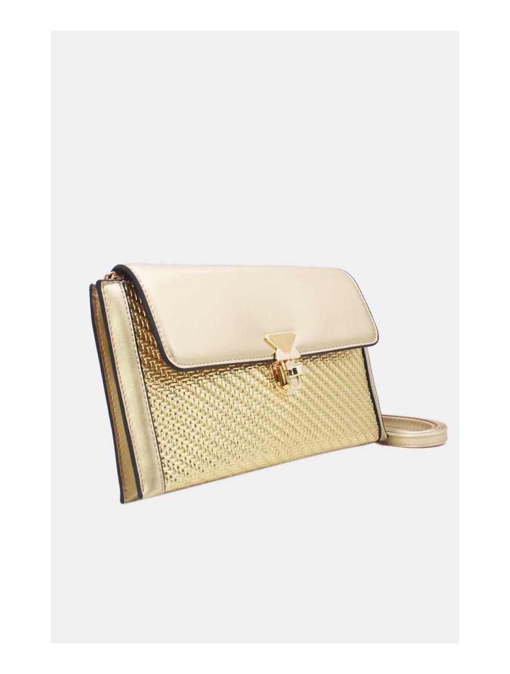 Tom&eva Pochette Bandoulière Effet Tressé 24P-6121-Or