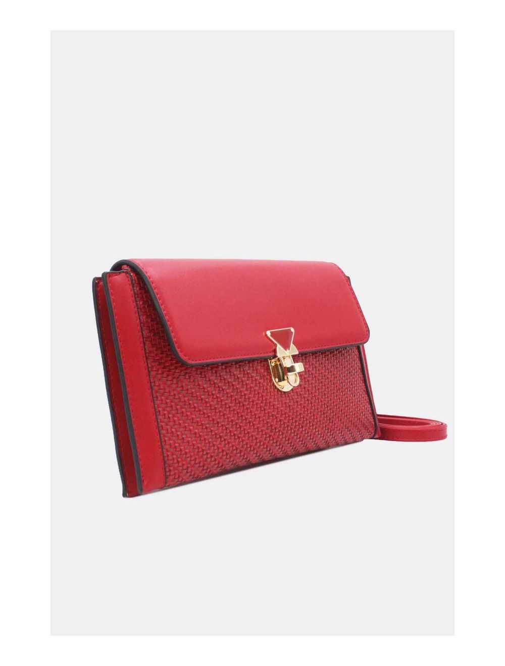 Tom&eva Pochette Bandoulière Effet Tressé 24P-6121-Rouge