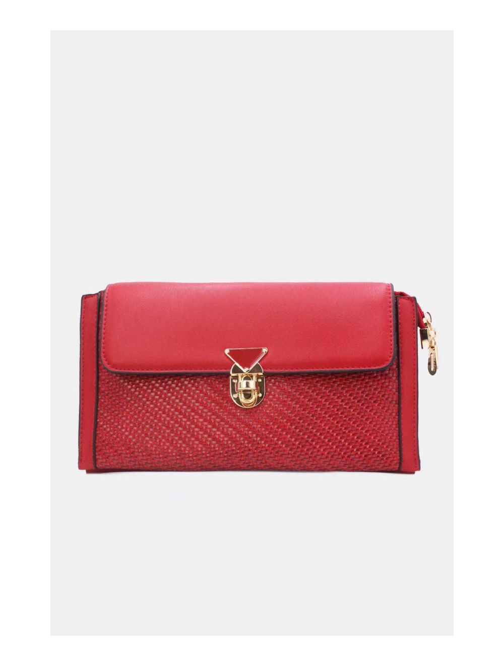 tom&eva Pochette Bandoulière Effet Tressé 24P-6121-Rouge