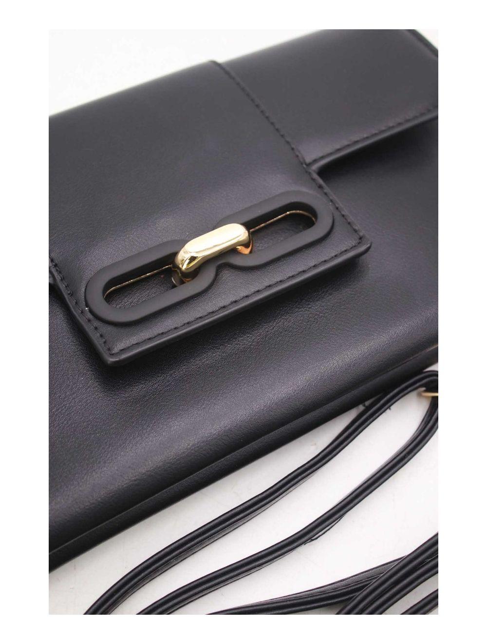 tom&eva Pochette Bandoulière Fermeture Boucle D'or 24P-5972-Noir