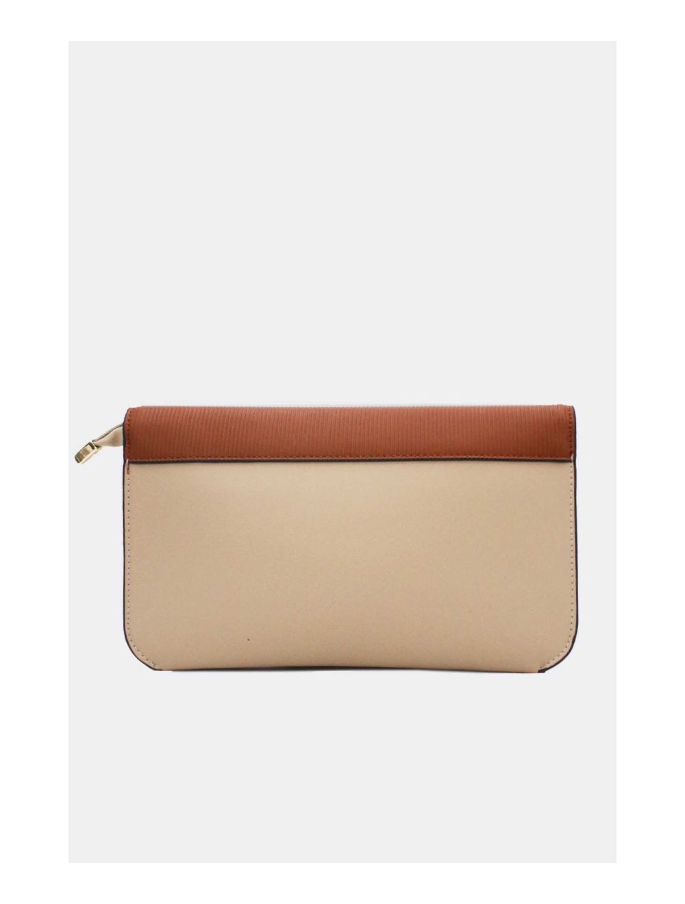tom&eva Pochette Bandoulière Rabat Embossé Rayure 24P-6110-Apricot/Brown