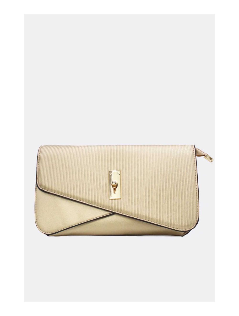 tom&eva Pochette Bandoulière Rabat Embossé Rayure 24P-6110-Or