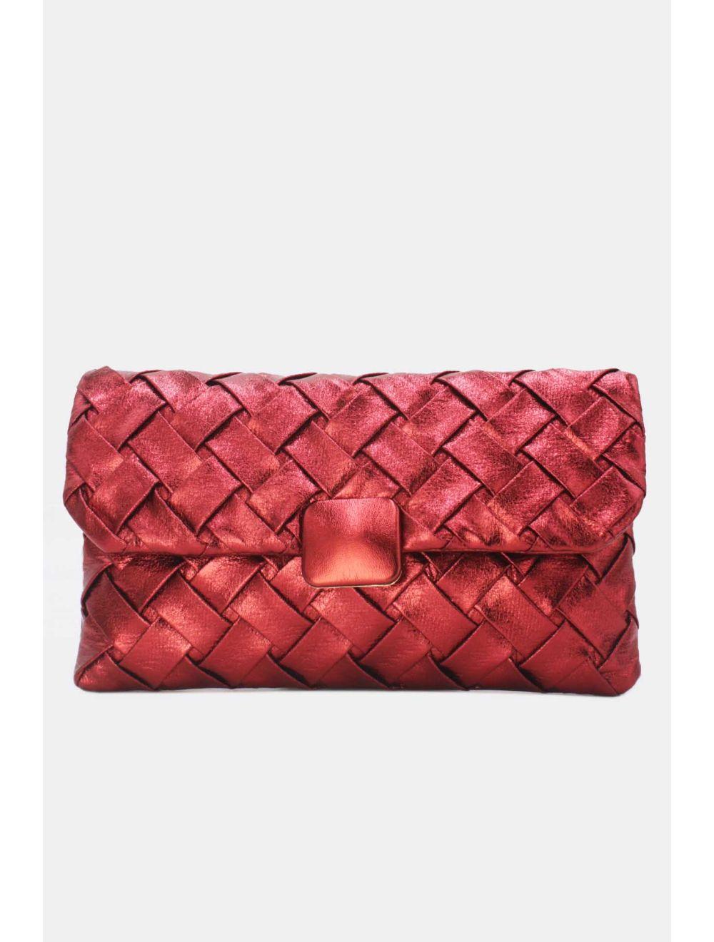 Tom&eva Pochette Bandoulière Tressé 24P-5938-Bordeaux