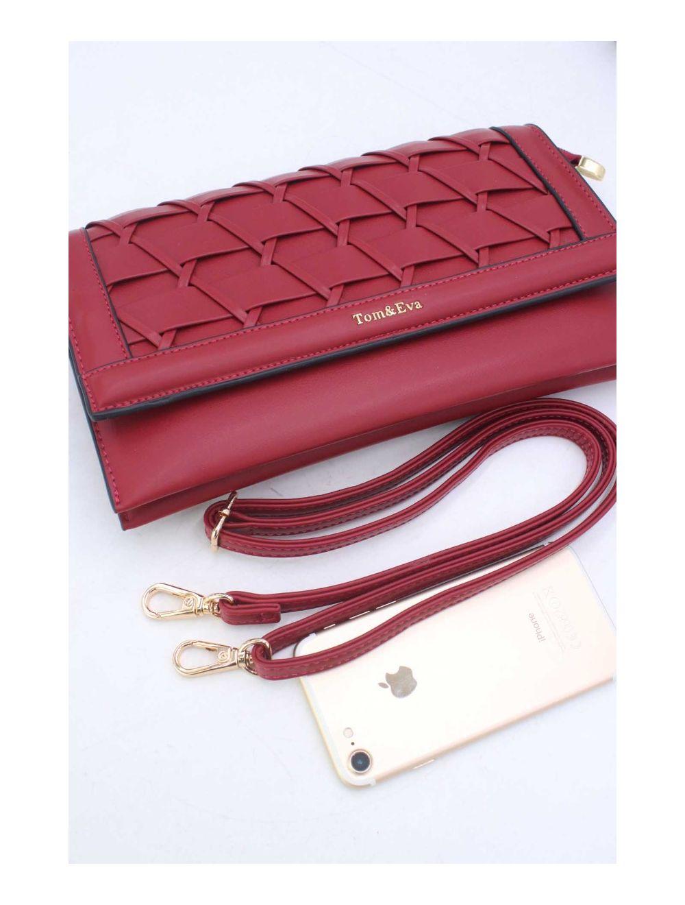 Tom&eva Pochette Bandoulière Tressé 24P-6122-Burgundy