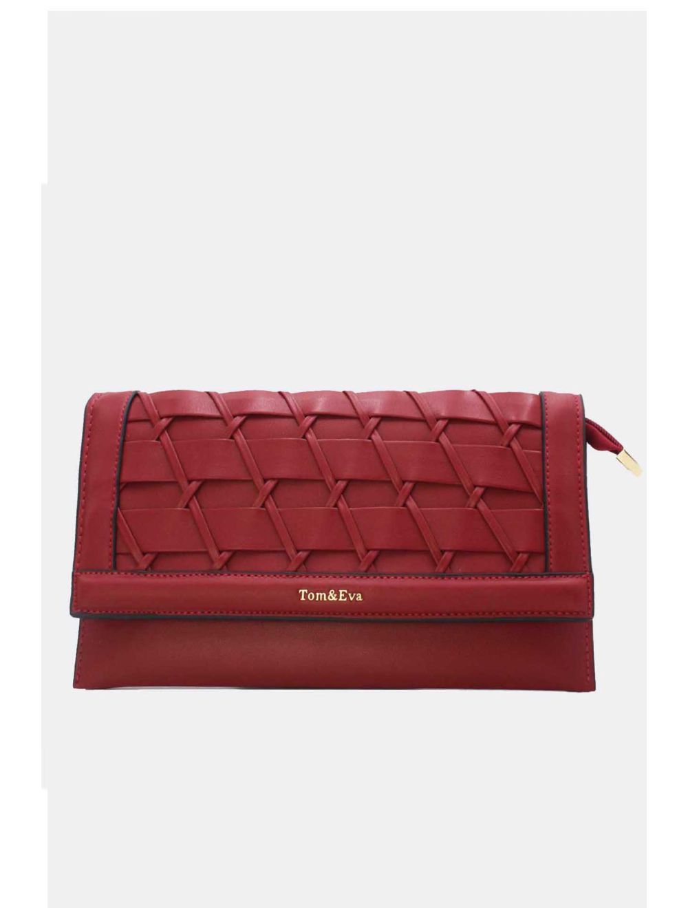 Tom&eva Pochette Bandoulière Tressé 24P-6122-Burgundy