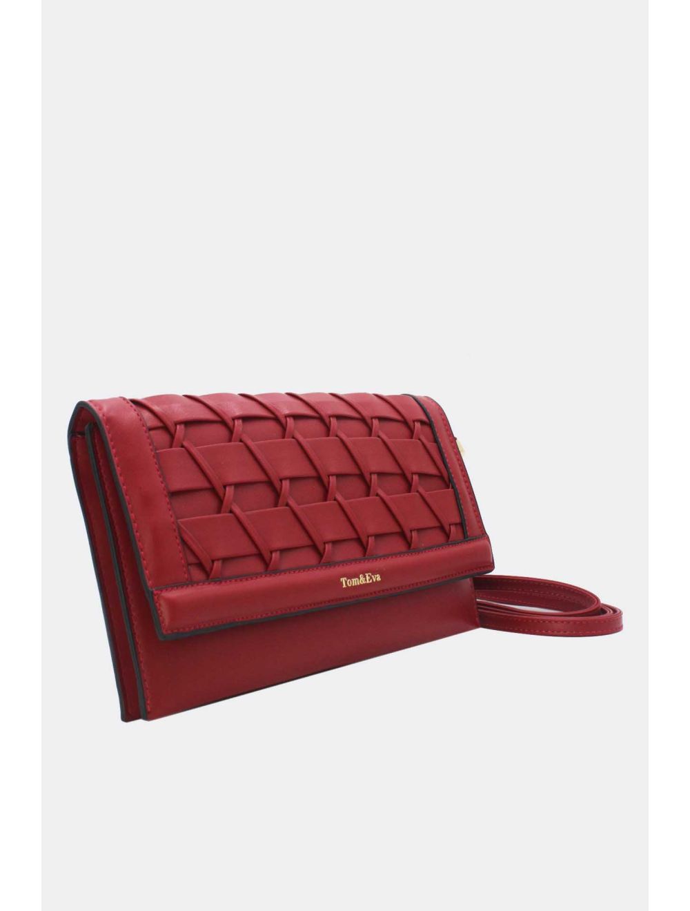 Tom&eva Pochette Bandoulière Tressé 24P-6122-Burgundy