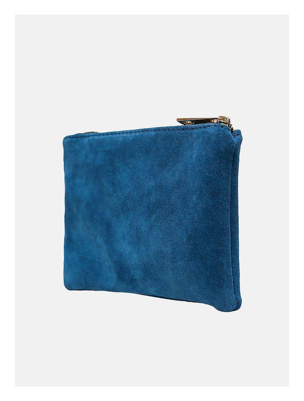 Tom&eva Pochette En Croûte Cuir Vachette DELPHINE 4037-BLEU