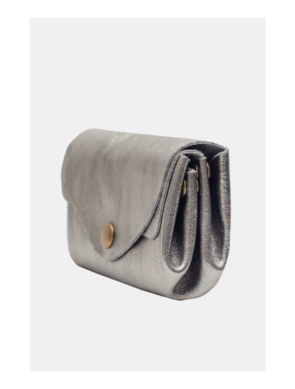 Tom&eva Pochette En Croûte Cuir Vachette Métallisé 4903 SUZIE METAL-Argent