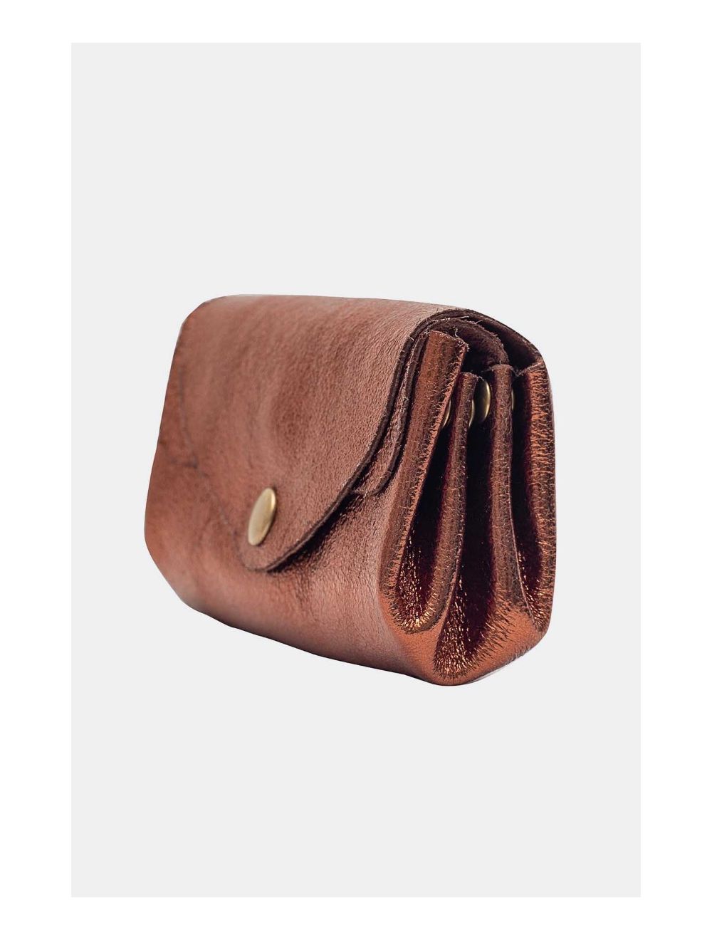 tom&eva Pochette en Croûte Cuir Vachette Métallisé 4903 SUZIE METAL-Bronze