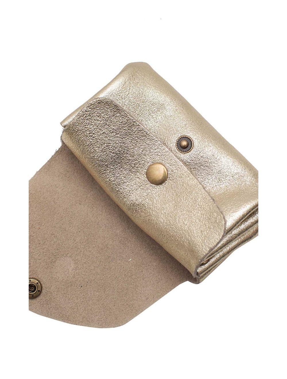 Tom&eva Pochette En Croûte Cuir Vachette Métallisé 4903 SUZIE METAL-Doré