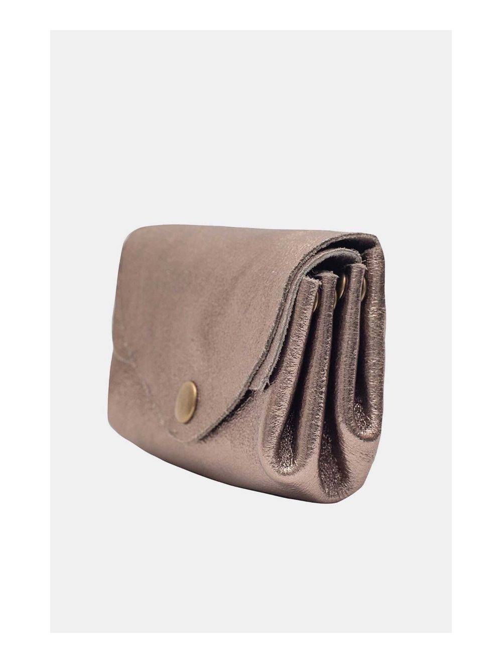 Tom&eva Pochette En Croûte Cuir Vachette Métallisé 4903 SUZIE METAL-Etain