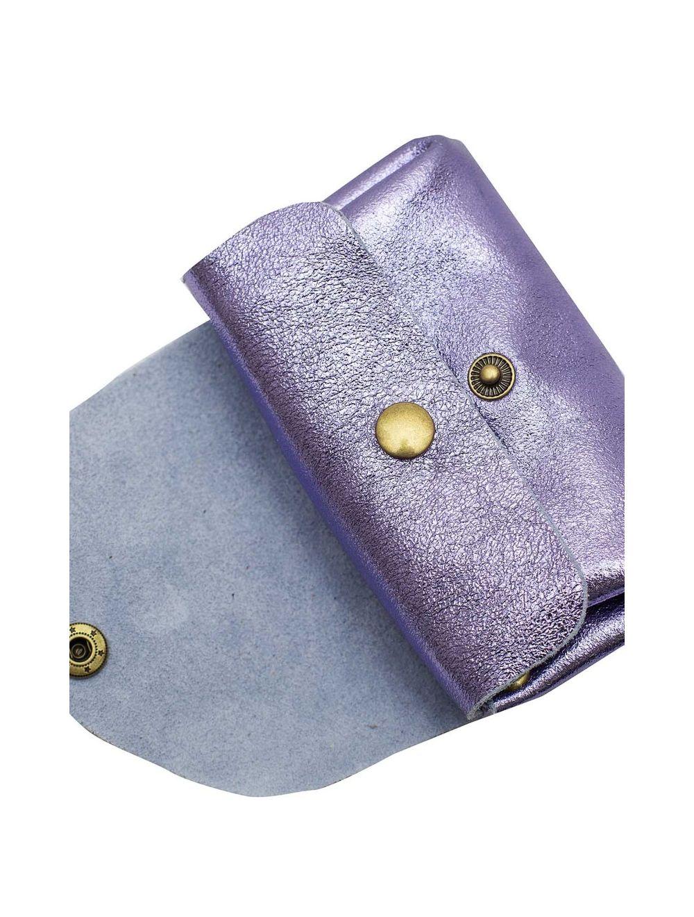 Tom&eva Pochette En Croûte Cuir Vachette Métallisé 4903 SUZIE METAL-Violet Metal