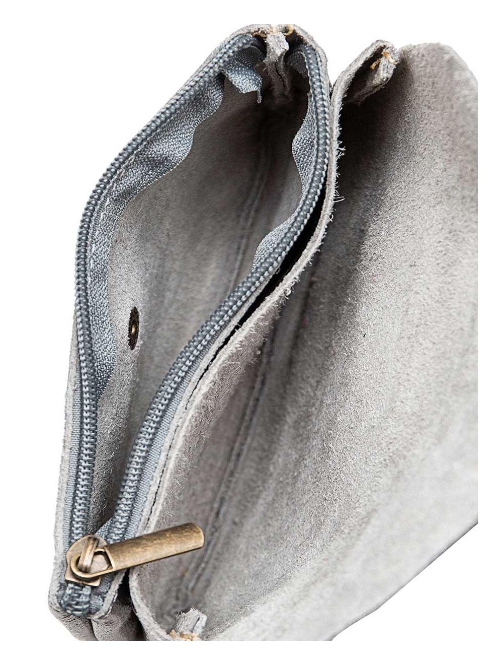 Tom&eva Pochette En Croûte Cuir Vachette Métallisé KEREN 4047-ARGENT