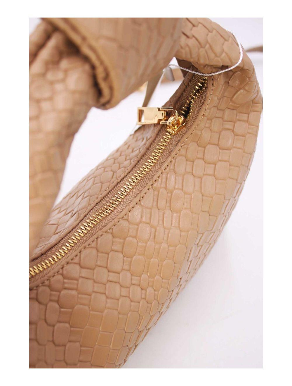 Tom&eva Pochette Forme Crossant Effet Tissé 24P-6098 -Abricot