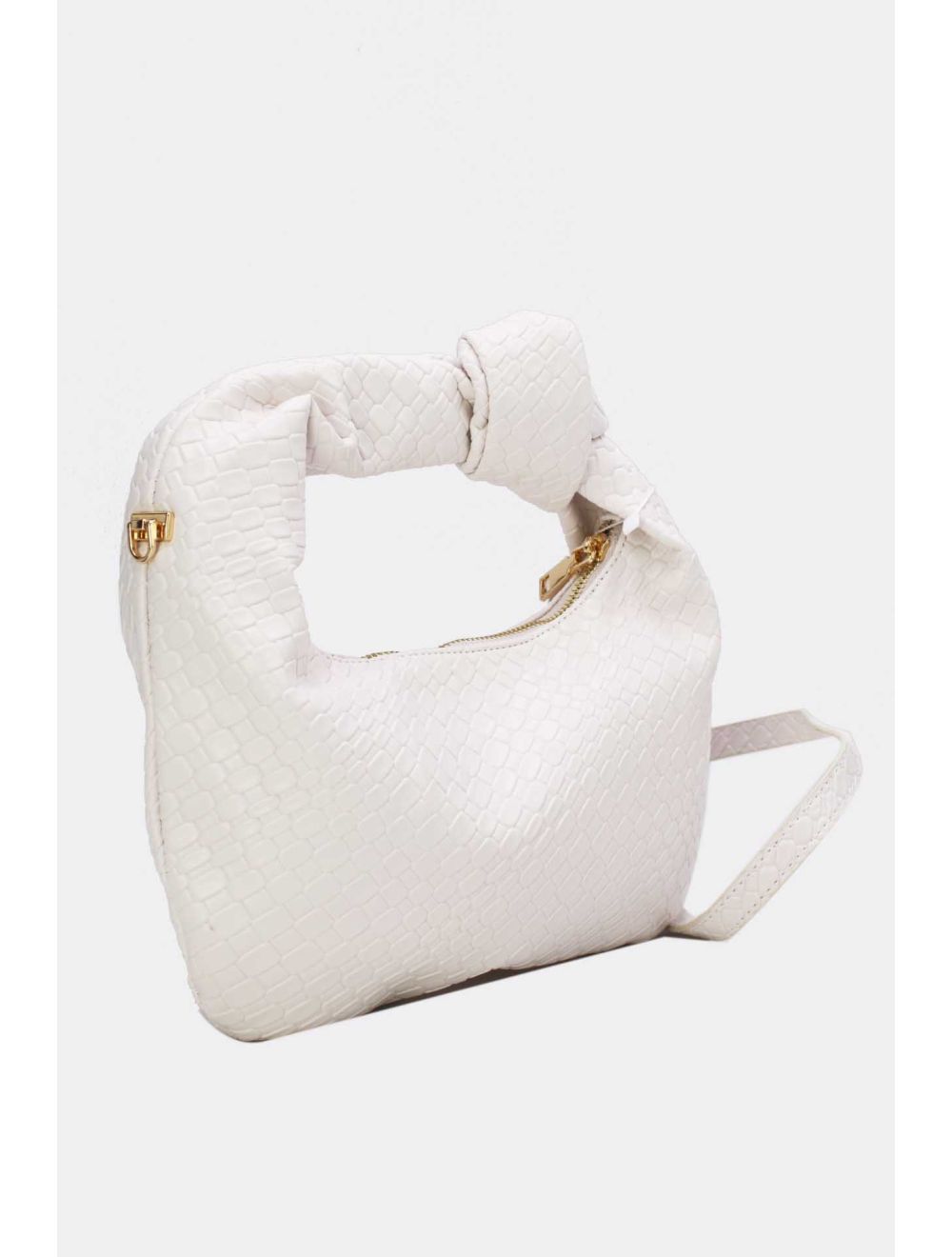 Tom&eva Pochette Forme Crossant Effet Tissé 24P-6098 -Beige