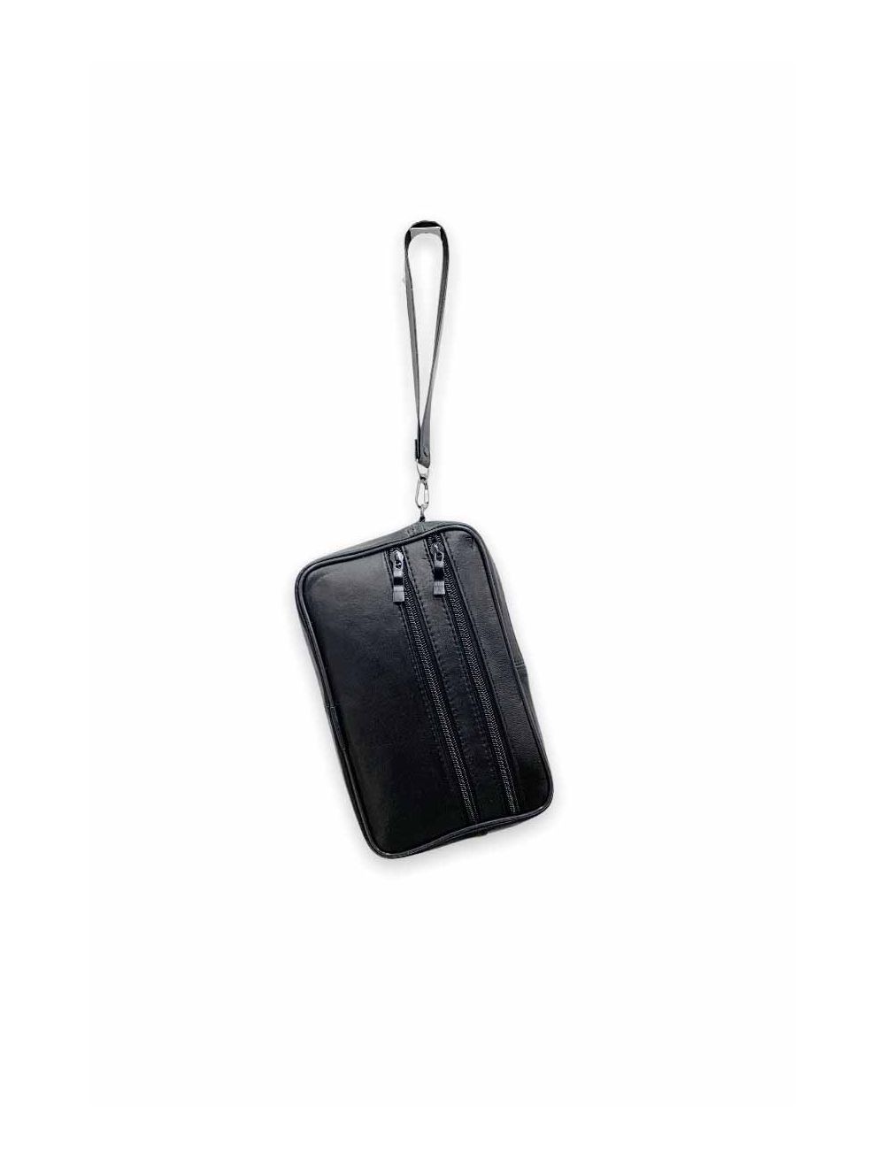 tom&eva Pochette main Sacoche en cuir d'agneau véritable-01-Noir