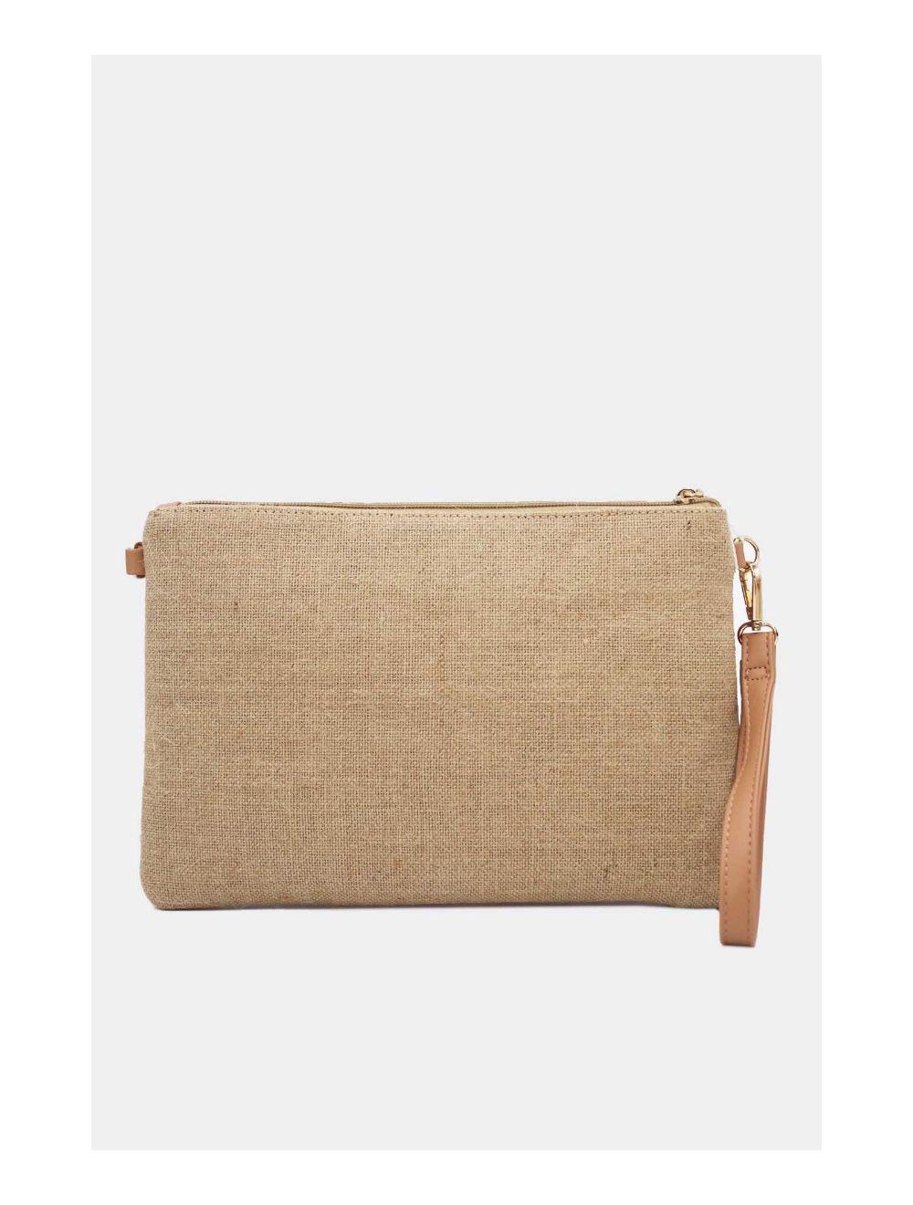 Tom&eva Pochette Paillettes Et Broderie 24P-5983-Jaune