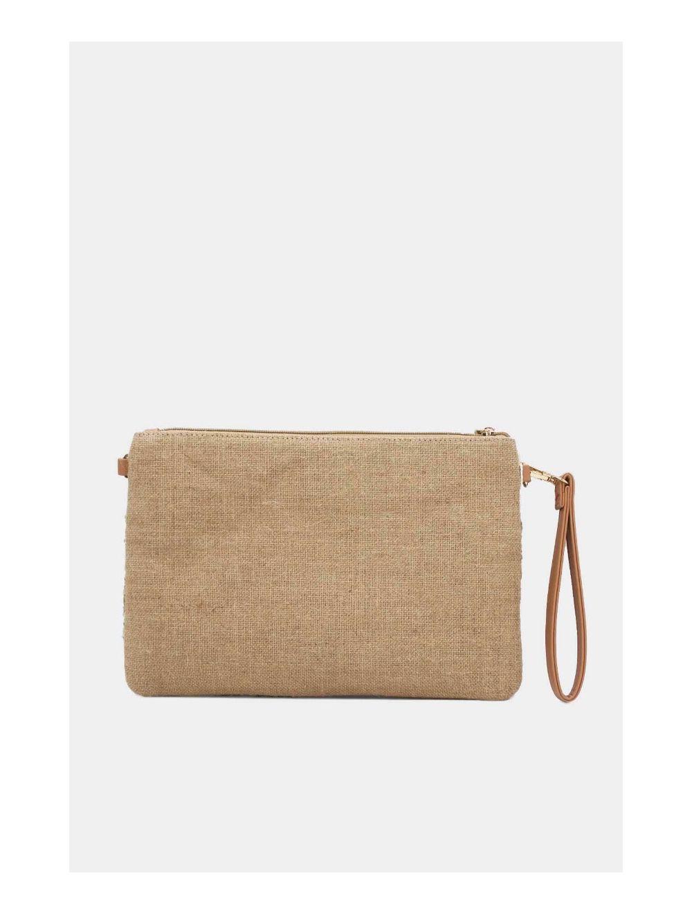 Tom&eva Pochette Paillettes Et Broderie 24P-5983-Vert