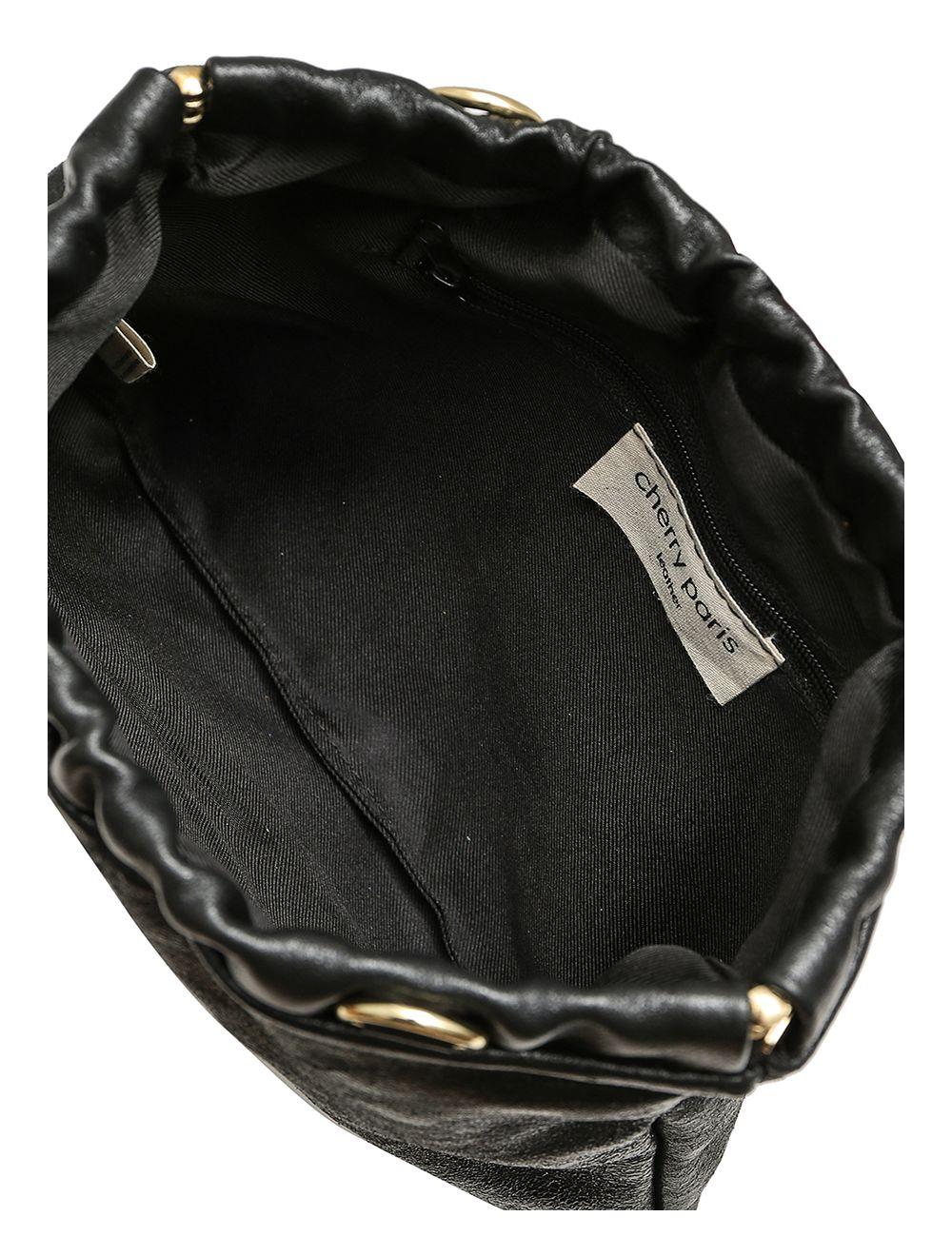 Tom&eva Pochette Porté Croisé En Croûte Cuir Vachette Suède Métal-JINANE METAL 4024B-Noir Métal