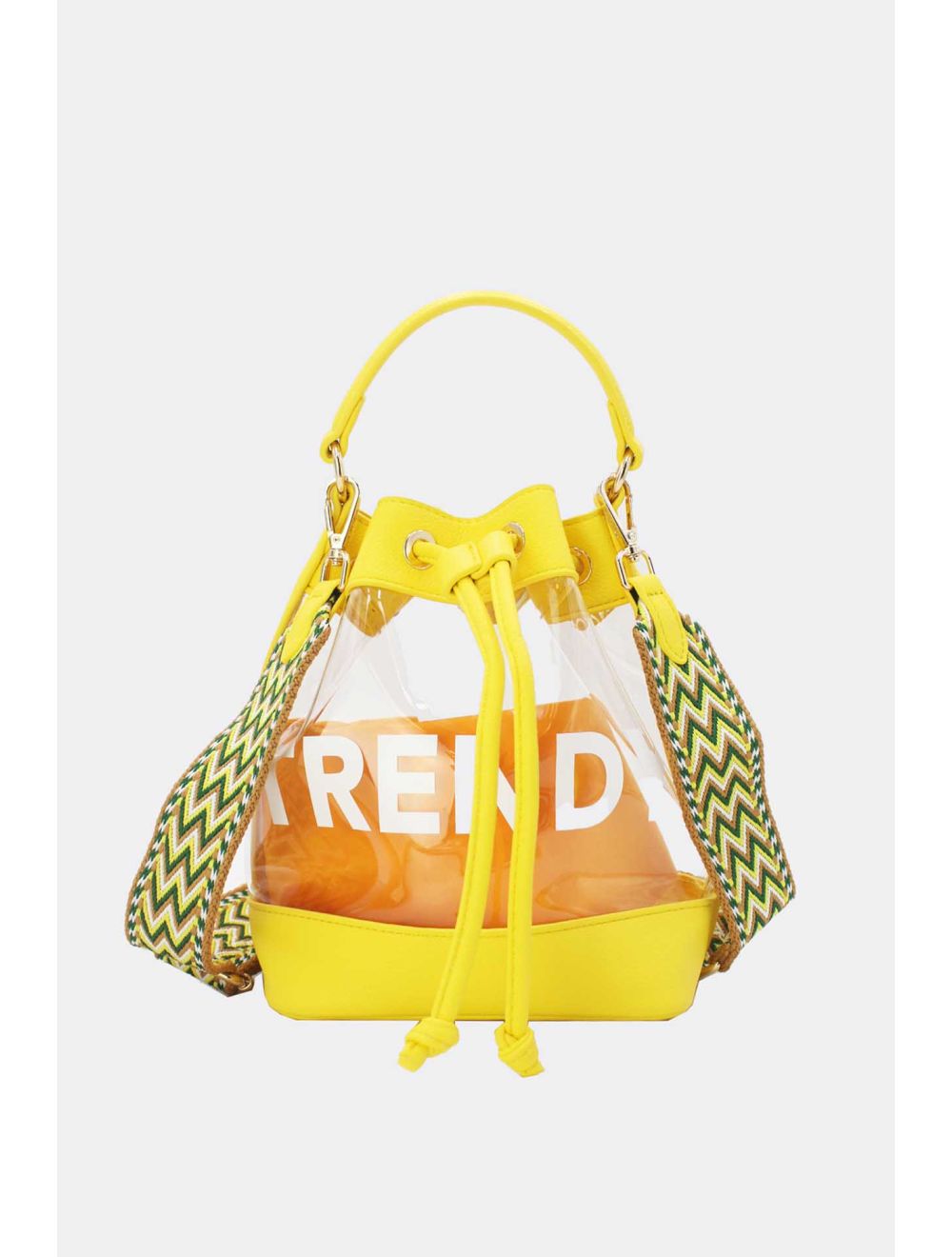 tom&eva Pochette Smartphone Transparent à Bandoulière Large 23P-5851-Jaune