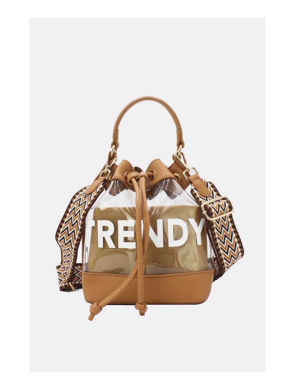 Tom&eva Pochette Smartphone Transparent à Bandoulière Large 23P-5851-Marron