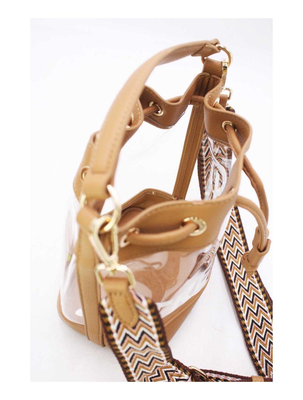 Tom&eva Pochette Smartphone Transparent à Bandoulière Large 23P-5851-Marron