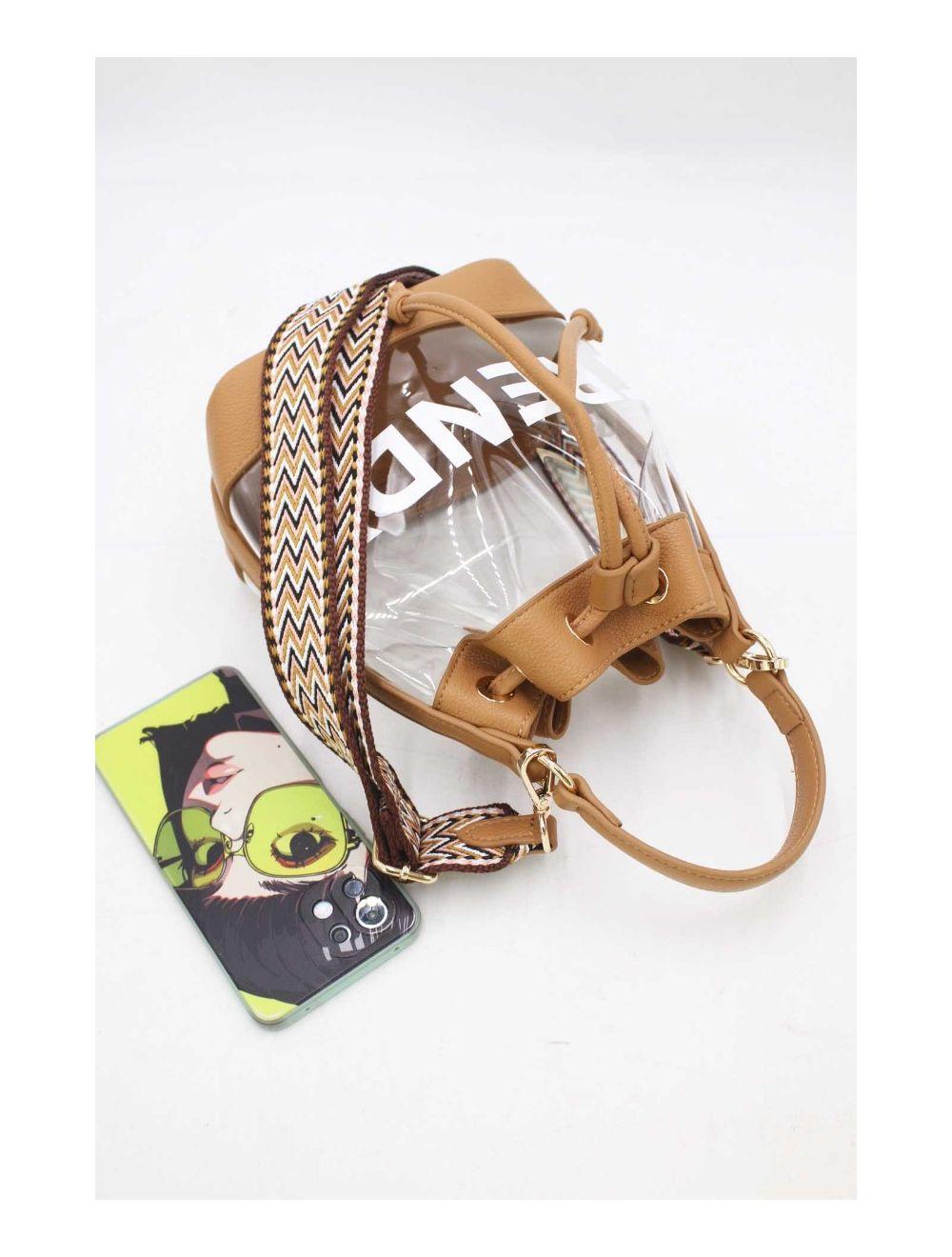 tom&eva Pochette Smartphone Transparent à Bandoulière Large 23P-5851-Marron