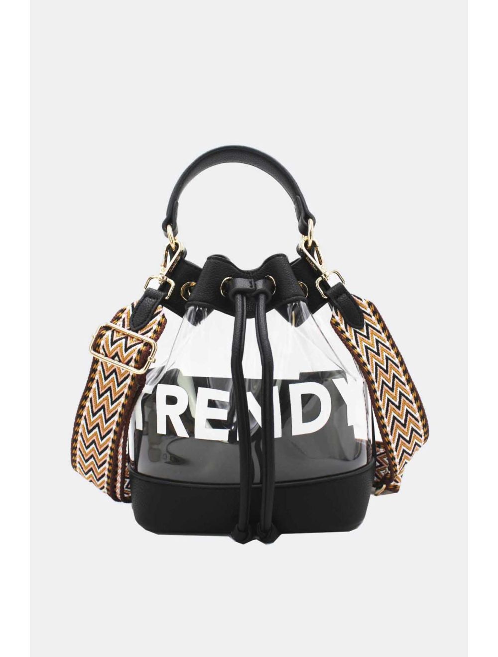 Tom&eva Pochette Smartphone Transparent à Bandoulière Large 23P-5851-Noir