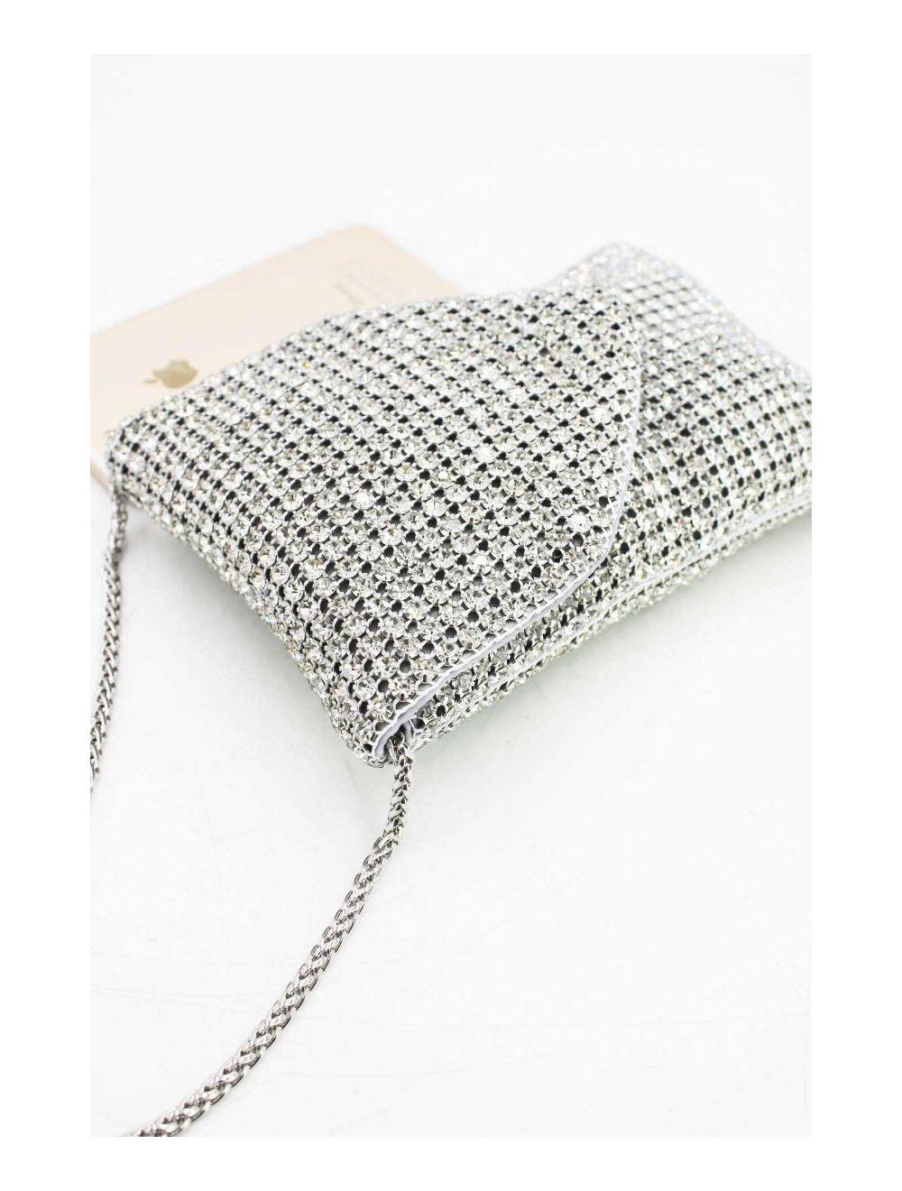 Tom&eva Pochette Soirée Avec Strasse -22P-5602-Argent