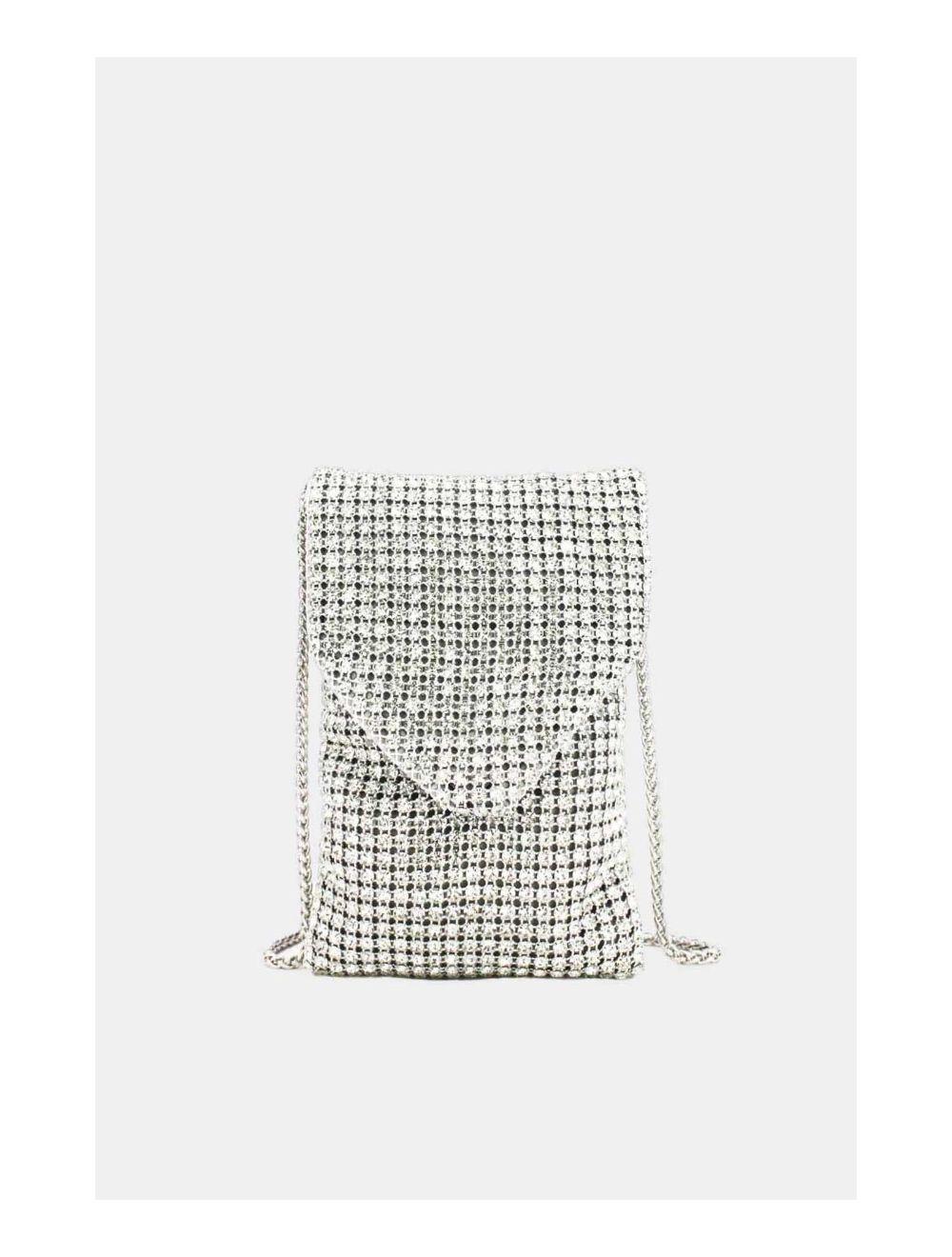 tom&eva Pochette Soirée Avec Strasse -22P-5602-Argent