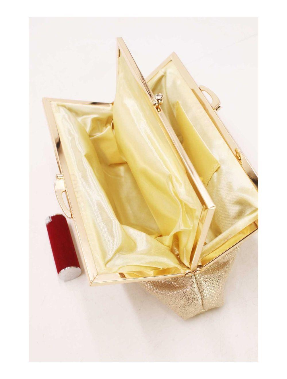 Tom&eva Pochette Soirée Ou Mariage Avec Bandoulière-19G-2813-Dorée