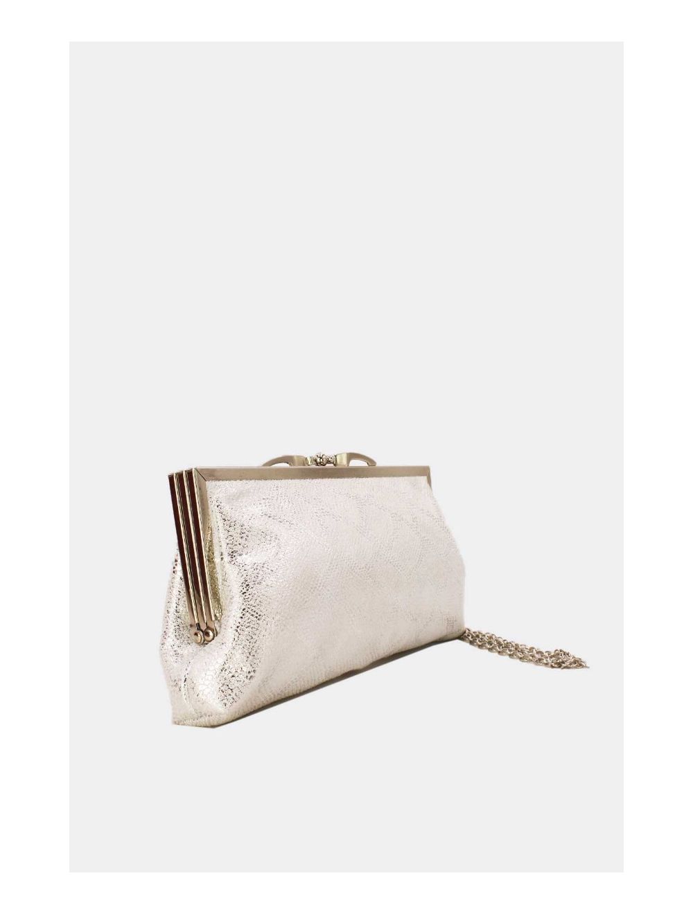 Tom&eva Pochette Soirée Ou Mariage Avec Bandoulière-19G-2813-Argent